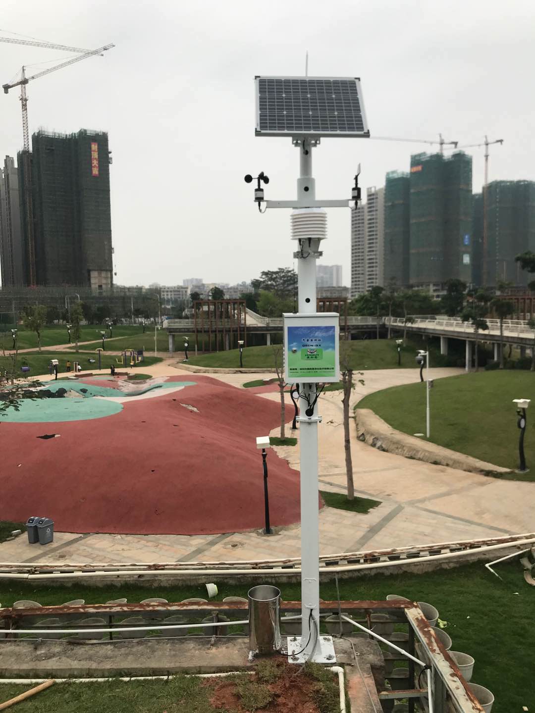 梧州蒼海公園奧斯恩氣象在線監測站安裝完工